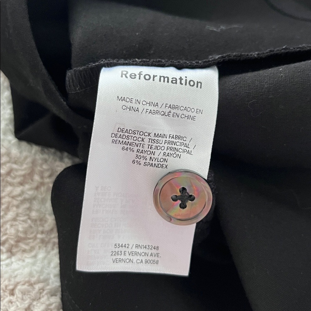 REFORMATION Black Button Down Vest - image 5